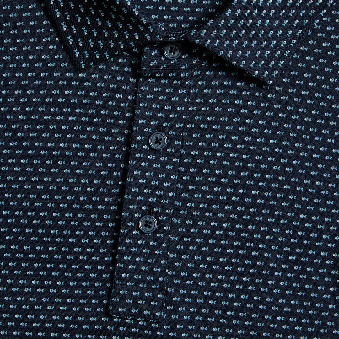 G/FORE MEN'S GEO ALL PLAY STRETCH KNIT POLO - TWILIGHT