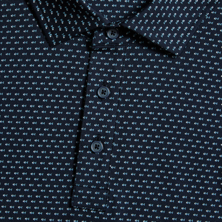 G/FORE MEN'S GEO ALL PLAY STRETCH KNIT POLO - TWILIGHT