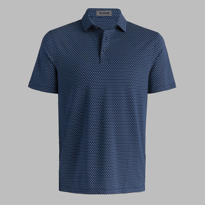 G/FORE MEN'S GEO ALL PLAY STRETCH KNIT POLO - TWILIGHT