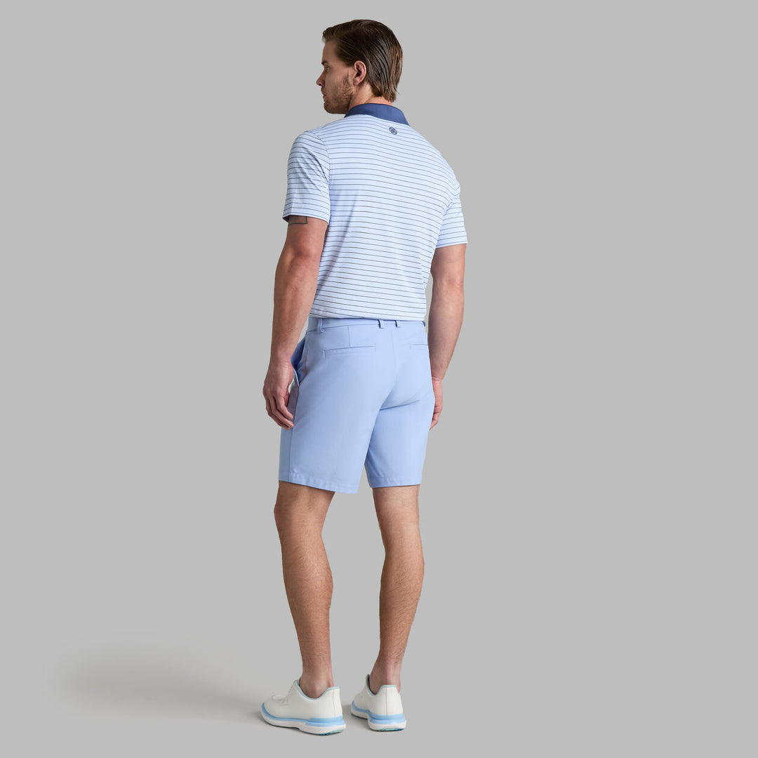 G/FORE MEN'S HERRINGBONE STRIPE TECH JERSEY POLO - WILLOW