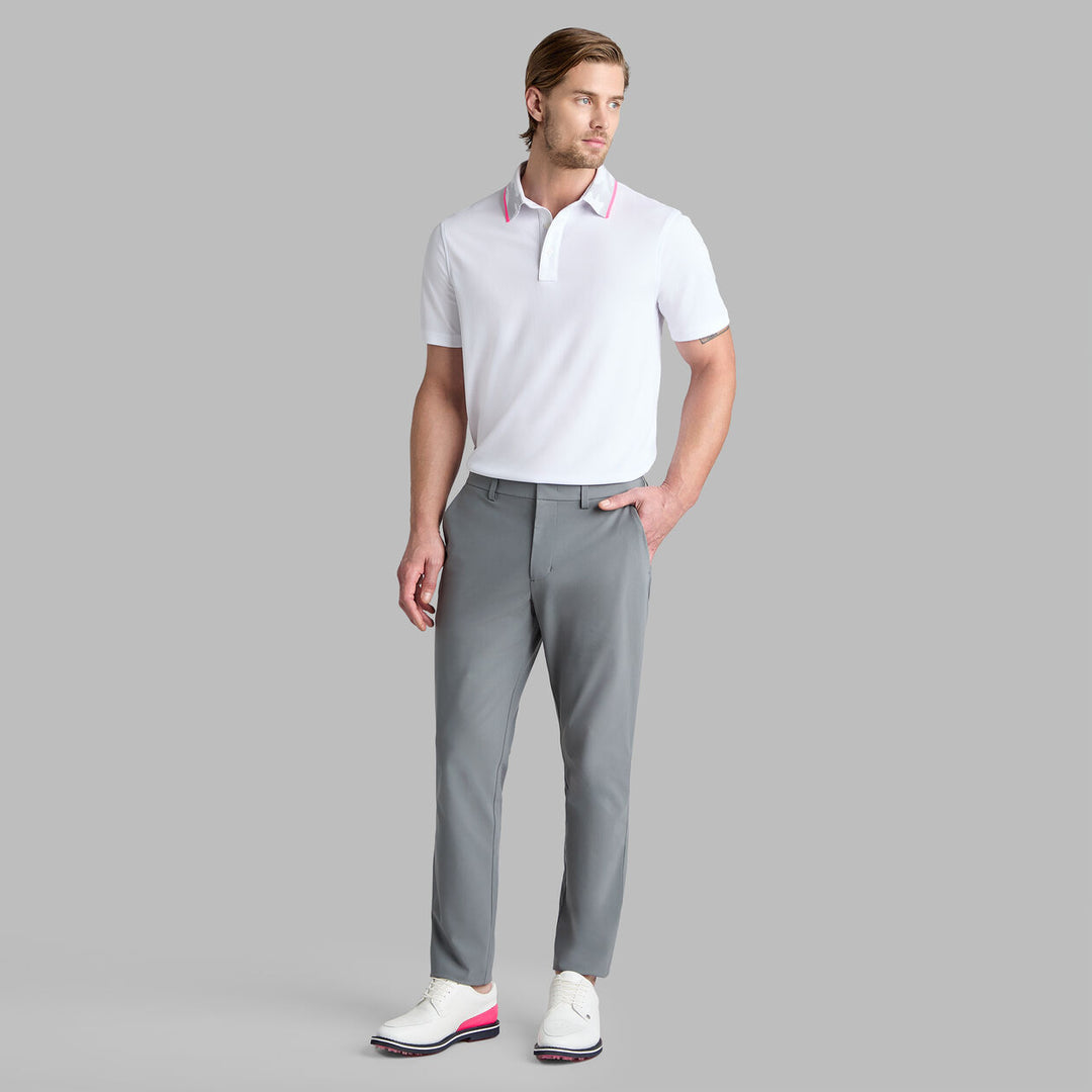 G/FORE MEN'S CAMO COLLAR PERFORMANCE PIQUÉ POLO - SNOW