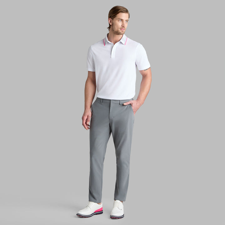 G/FORE MEN'S CAMO COLLAR PERFORMANCE PIQUÉ POLO - SNOW