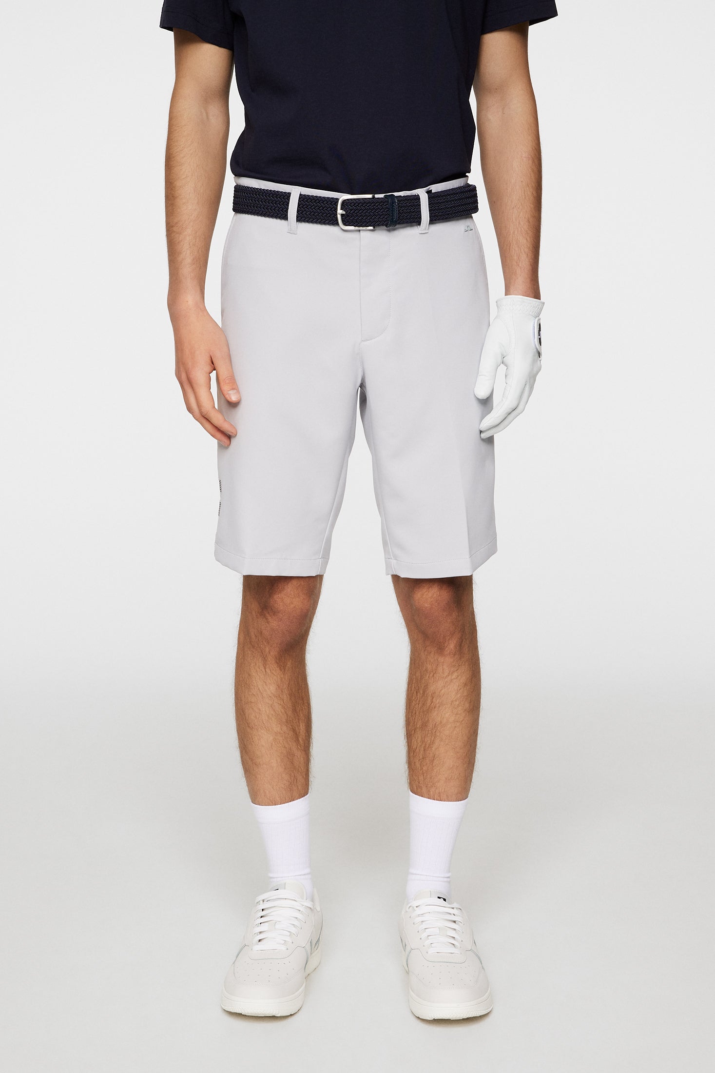 J.Lindeberg Mens Heath Golf Shorts - LIGHT GREY MELANGE