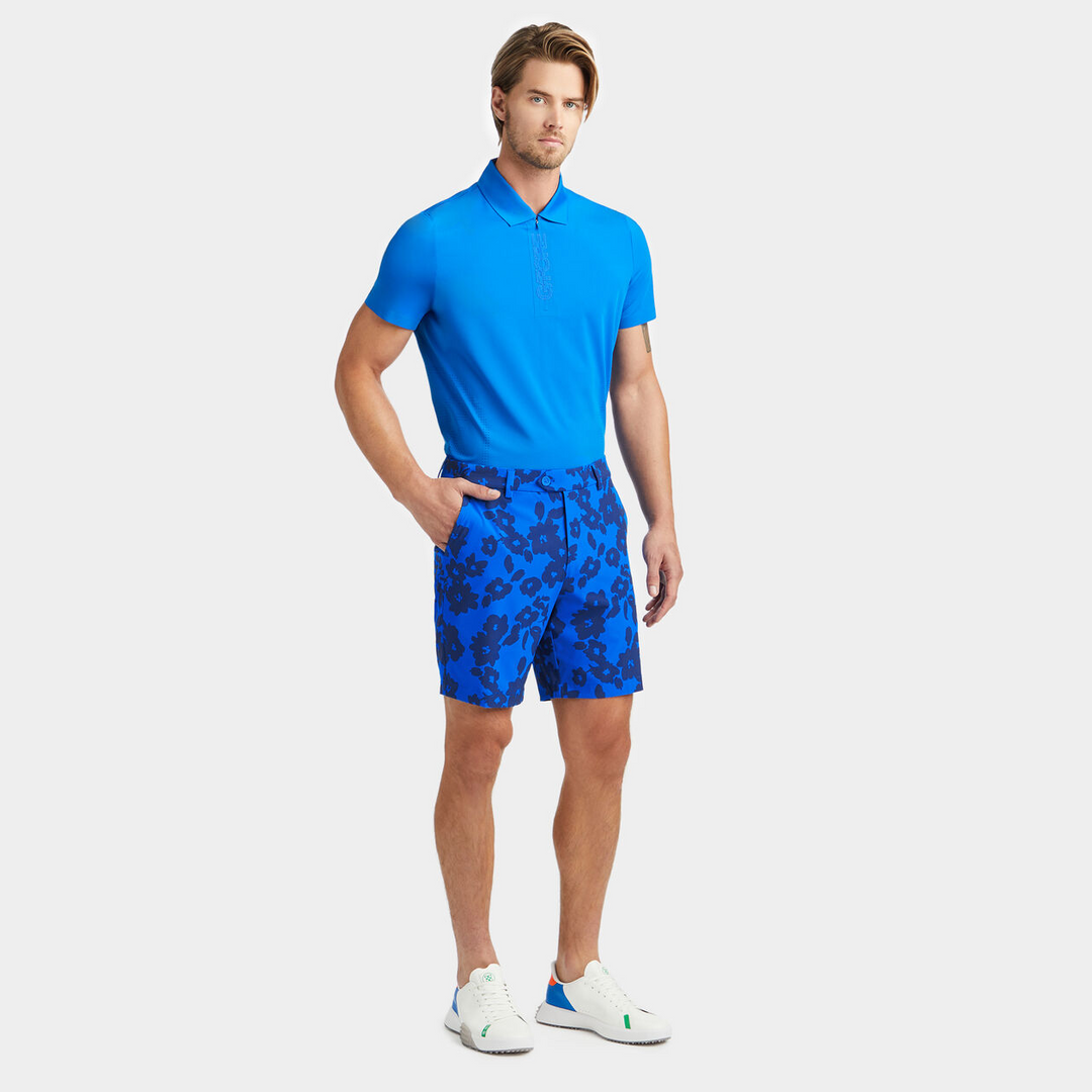 G/FORE CONTRAST FLORAL 4-WAY STRETCH MAVERICK SHORT - SURF