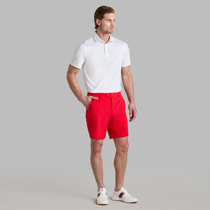 G/FORE MENS MAVERICK 4-WAY STRETCH LINED SHORT - LAVA