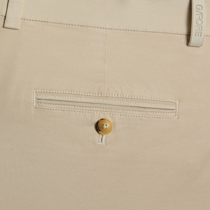 G/FORE MENS STRETCH COTTON GABARDINE SHORT - STONE