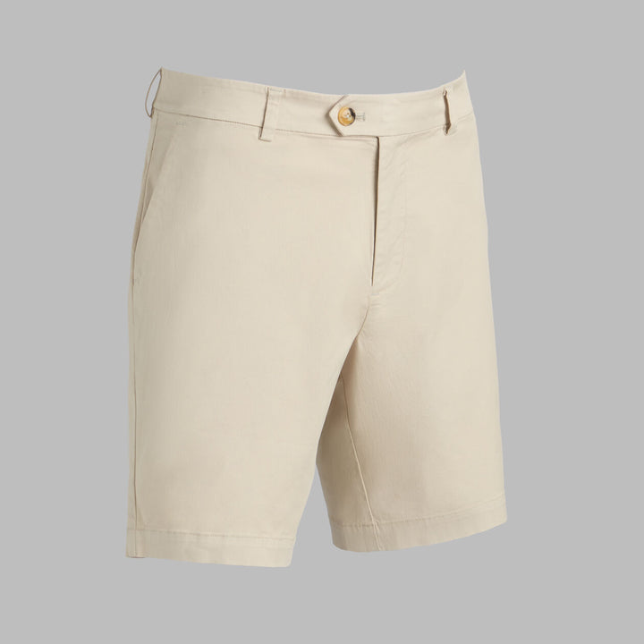 G/FORE MENS STRETCH COTTON GABARDINE SHORT - STONE