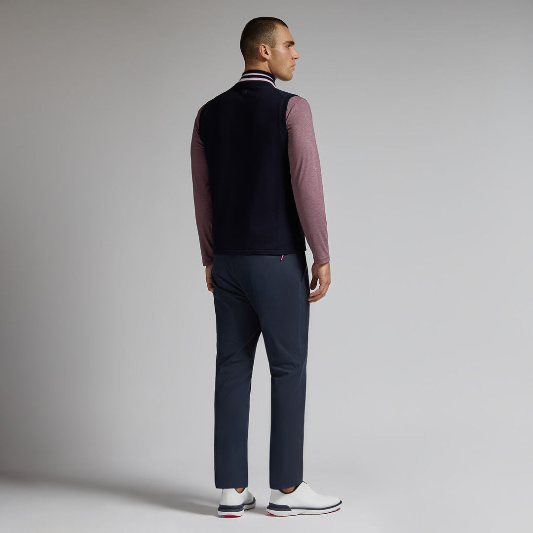 G/FORE MENS WIND BREAKER MERINO WOOL QUARTER ZIP VEST - TWILIGHT