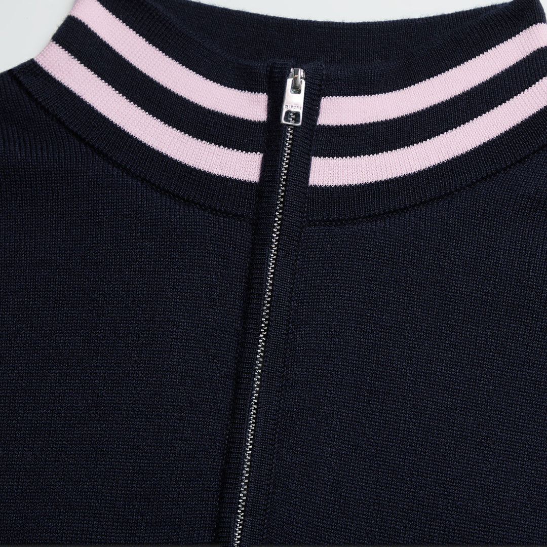 G/FORE MENS WIND BREAKER MERINO WOOL QUARTER ZIP VEST - TWILIGHT