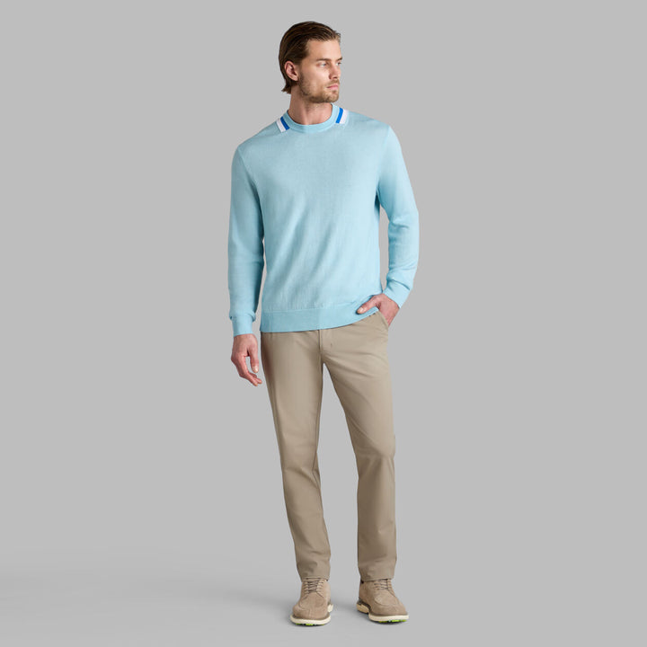 G/FORE MENS COLOUR BLOCK MERINO WOOL SWEATER - DAYBREAK