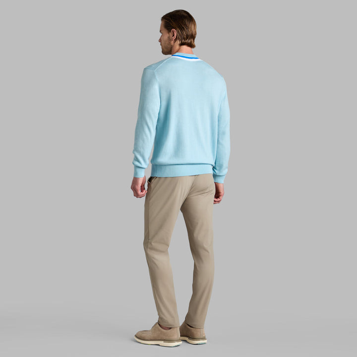 G/FORE MENS COLOUR BLOCK MERINO WOOL SWEATER - DAYBREAK
