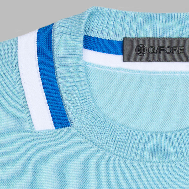 G/FORE MENS COLOUR BLOCK MERINO WOOL SWEATER - DAYBREAK