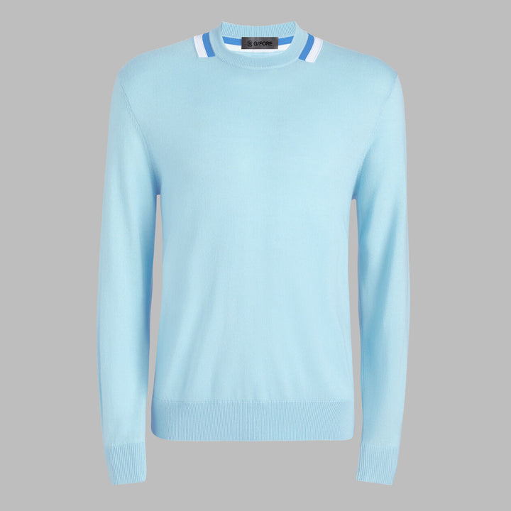 G/FORE MENS COLOUR BLOCK MERINO WOOL SWEATER - DAYBREAK