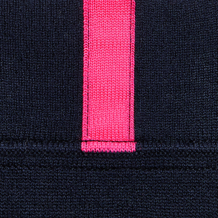 G/FORE MENS MERINO WOOL BLEND RAGLAN QUARTER ZIP JUMPER - TWILIGHT