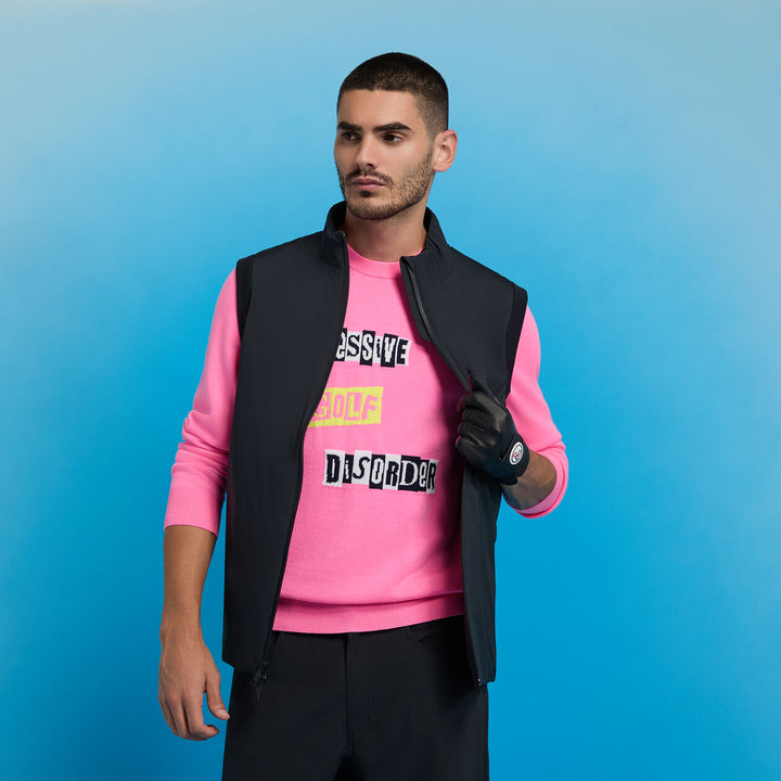G/FORE MENS LTD RELEASE OGD MERINO WOOL SWEATER - KNOCKOUT PINK