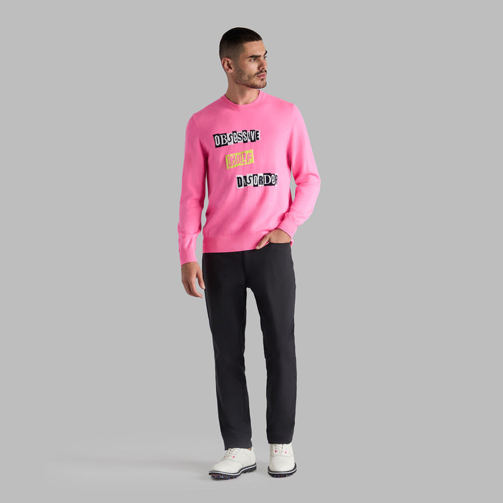 G/FORE MENS LTD RELEASE OGD MERINO WOOL SWEATER - KNOCKOUT PINK