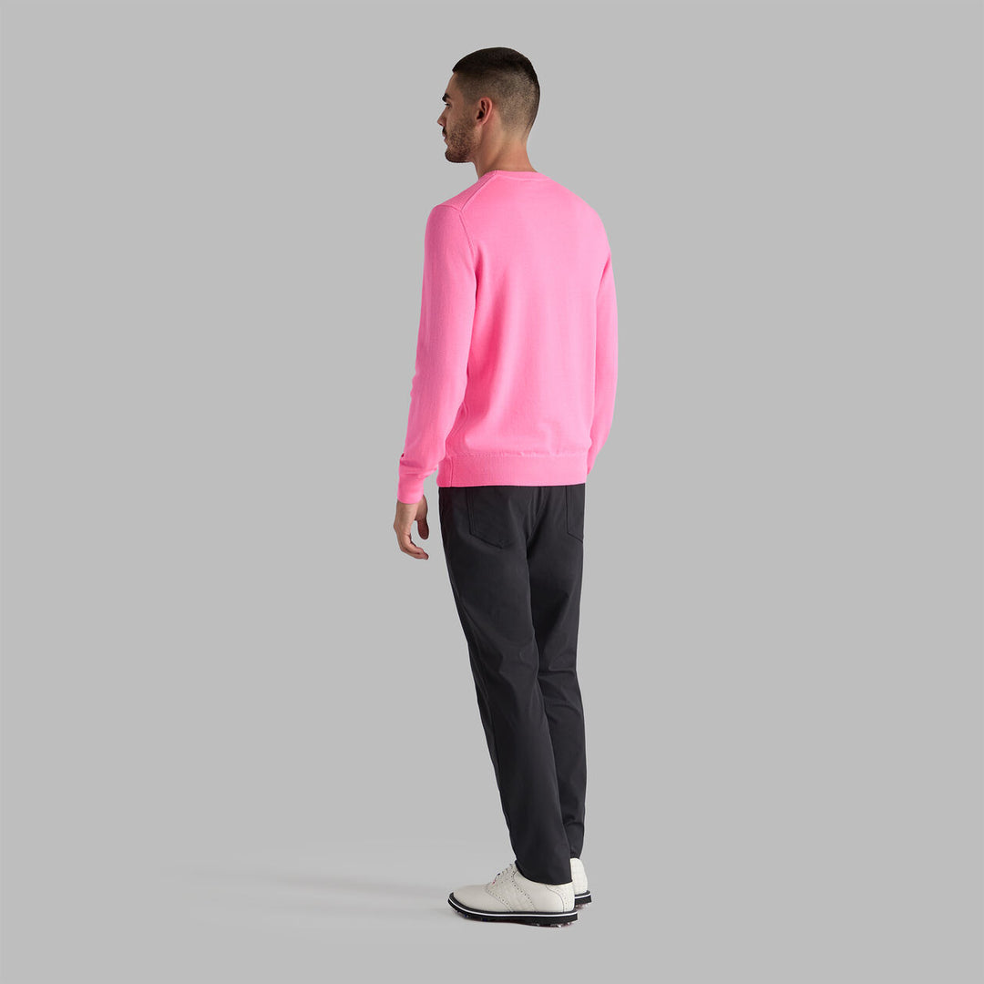 G/FORE MENS LTD RELEASE OGD MERINO WOOL SWEATER - KNOCKOUT PINK