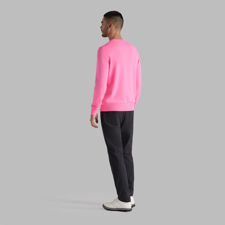 G/FORE MENS LTD RELEASE OGD MERINO WOOL SWEATER - KNOCKOUT PINK