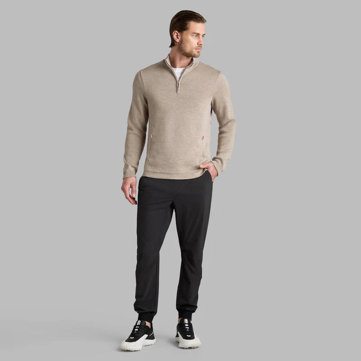 G/FORE MEN'S MERINO WOOL WINDBREAKER PULLOVER - DUNE