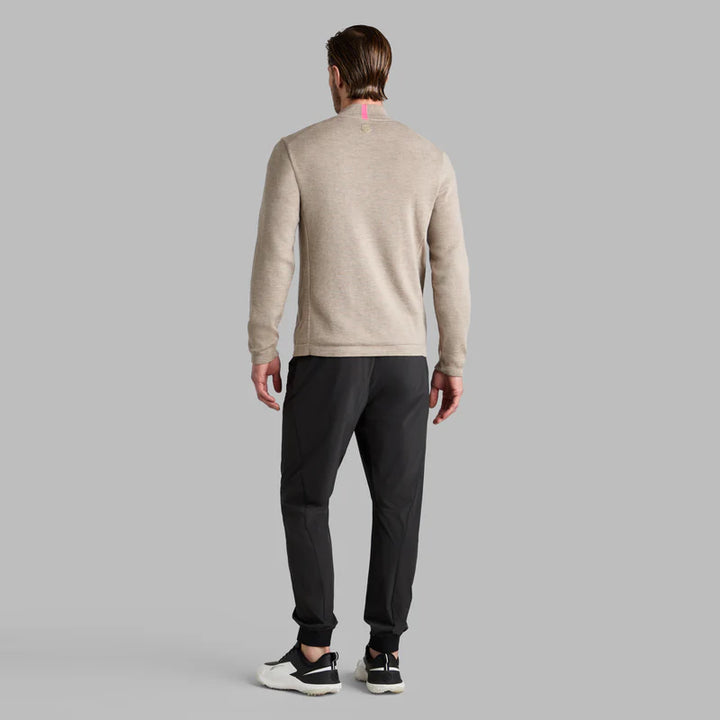 G/FORE MEN'S MERINO WOOL WINDBREAKER PULLOVER - DUNE