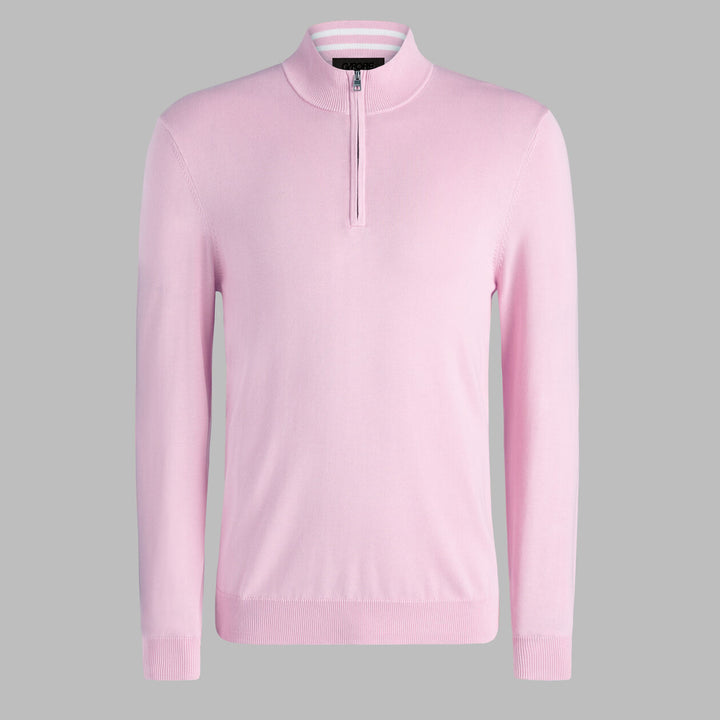 G/FORE MEN'S G/FORE MEN'S COOLING COTTON 1/4 ZIP SWEATER - CANDY