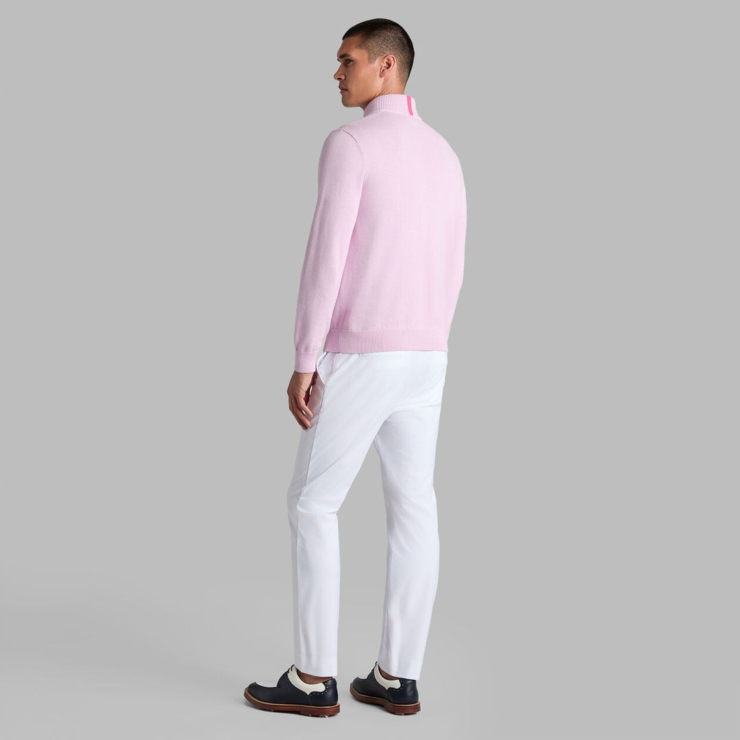 G/FORE MEN'S G/FORE MEN'S COOLING COTTON 1/4 ZIP SWEATER - CANDY