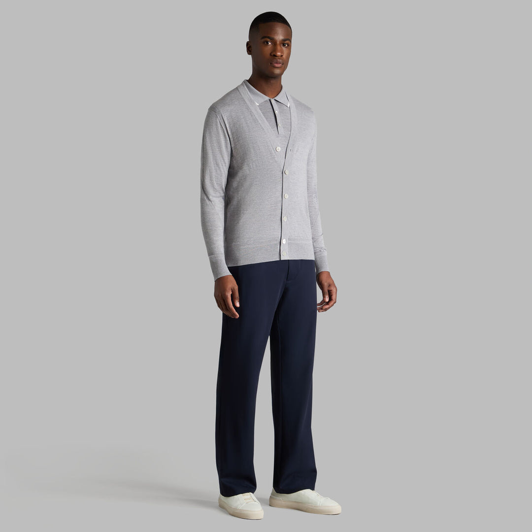 G/FORE MEN'S LTD RELEASE MERINO WOOL KNIT CARDIGAN - NIMBUS