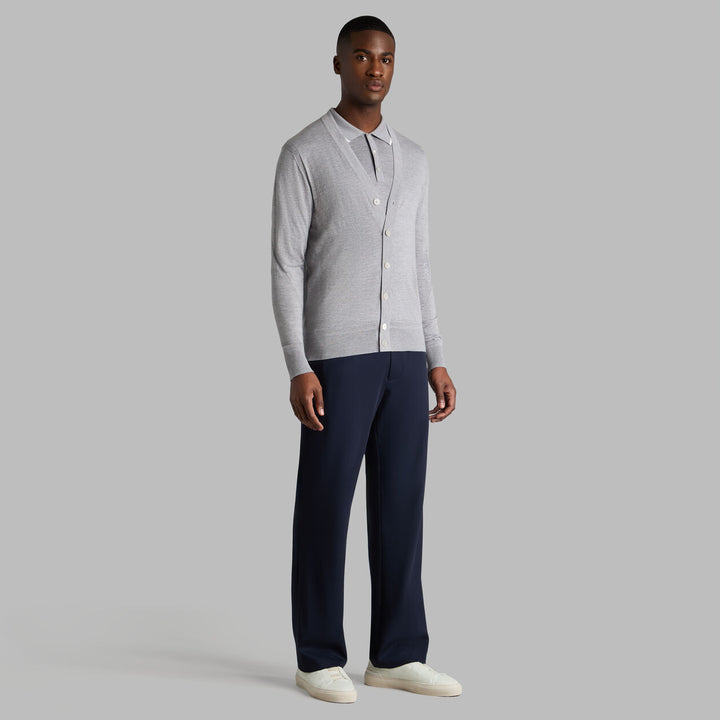 G/FORE MEN'S LTD RELEASE MERINO WOOL KNIT CARDIGAN - NIMBUS