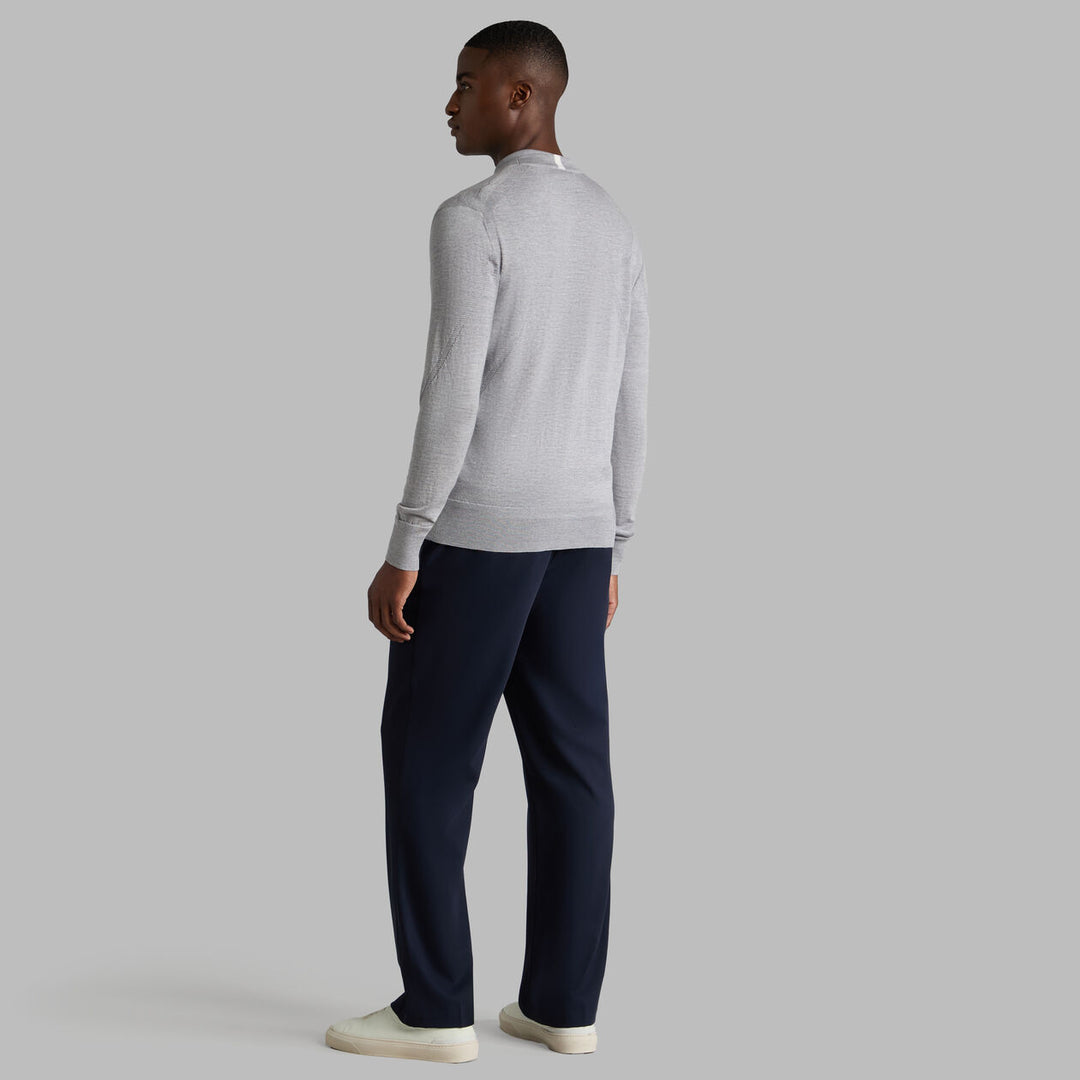 G/FORE MEN'S LTD RELEASE MERINO WOOL KNIT CARDIGAN - NIMBUS