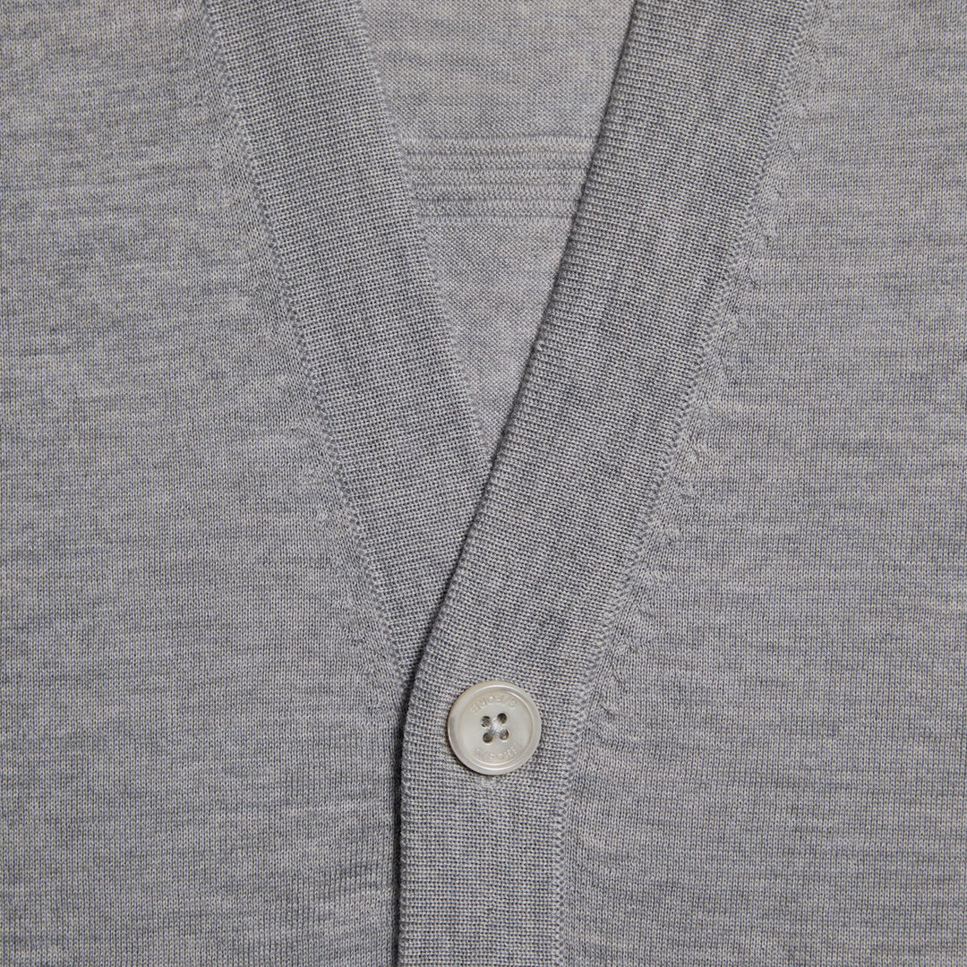 G/FORE MEN'S LTD RELEASE MERINO WOOL KNIT CARDIGAN - NIMBUS