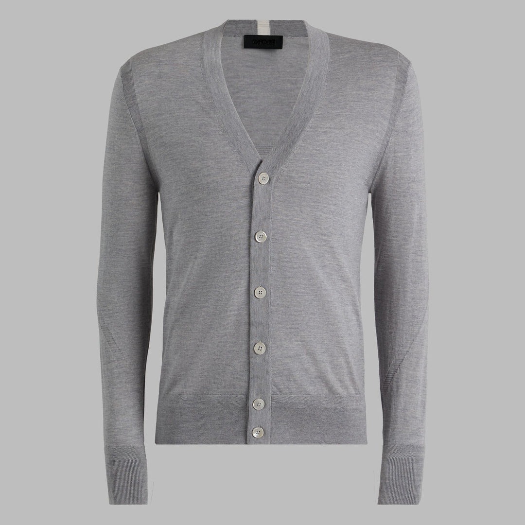 G/FORE MEN'S LTD RELEASE MERINO WOOL KNIT CARDIGAN - NIMBUS