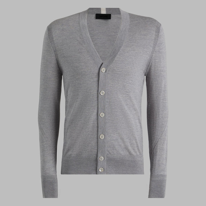 G/FORE MEN'S LTD RELEASE MERINO WOOL KNIT CARDIGAN - NIMBUS