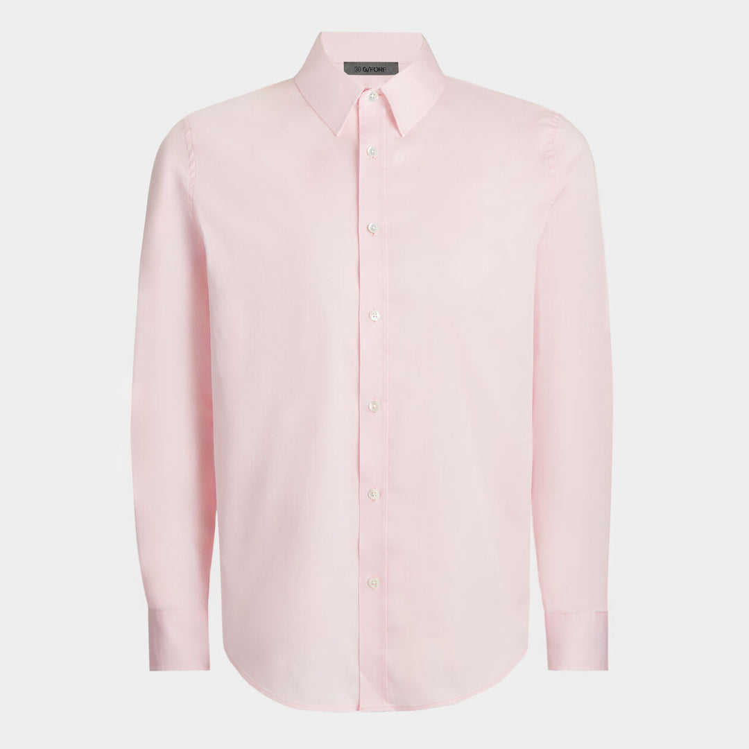 G/FORE MEN'S STRETCH COTTON WOVEN SHIRT - BLUSH