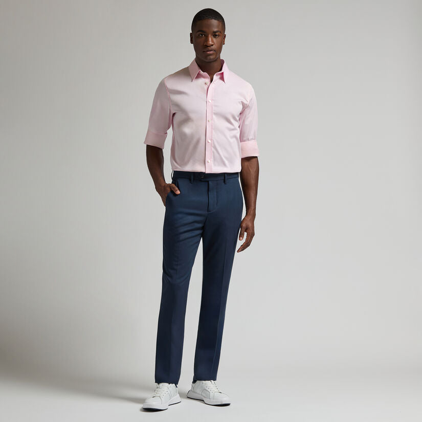 G/FORE MEN'S STRETCH COTTON WOVEN SHIRT - BLUSH