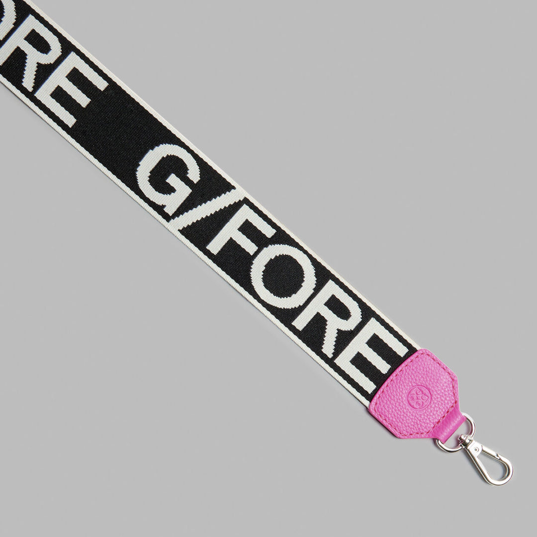 G/FORE EMBOSSED SKULL & TEES LEATHER WEEKENDER - NIMBUS