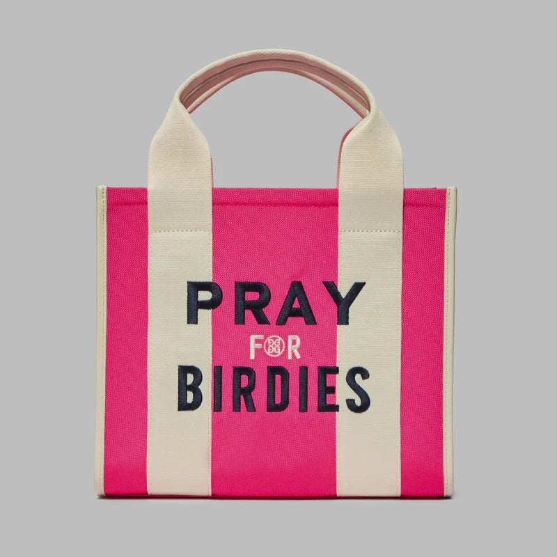G/FORE PRAY FOR BIRDIES SQUARE CANVAS BAG - KNOCKOUT PINK