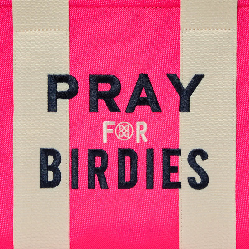 G/FORE PRAY FOR BIRDIES SQUARE CANVAS BAG - KNOCKOUT PINK