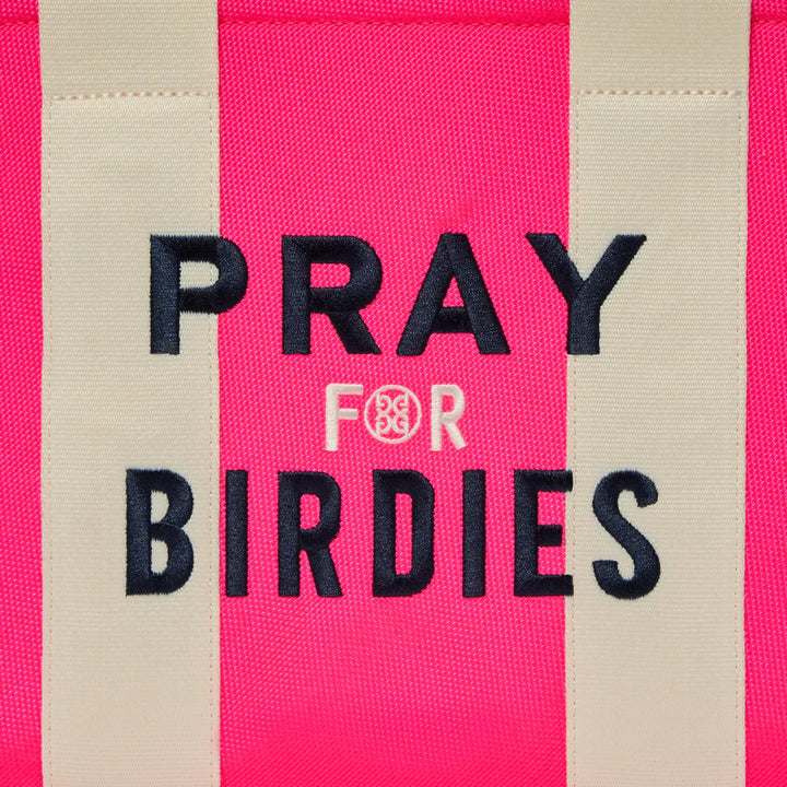 G/FORE PRAY FOR BIRDIES SQUARE CANVAS BAG - KNOCKOUT PINK