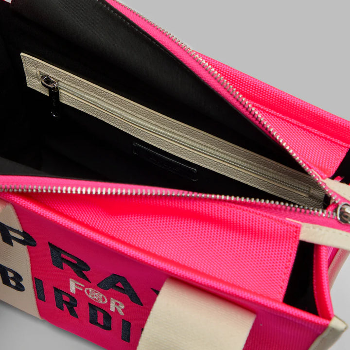 G/FORE PRAY FOR BIRDIES SQUARE CANVAS BAG - KNOCKOUT PINK