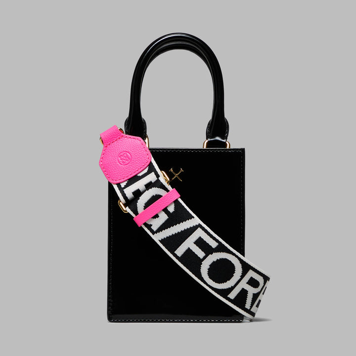 G/FORE METAL TEES LEATHER MINI TOTE BAG - ONYX