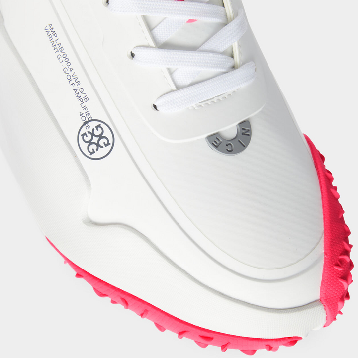 G/FORE MEN'S G/18 LTD EDITION GOLF SHOE - SNOW / KNOCKOUT PINK