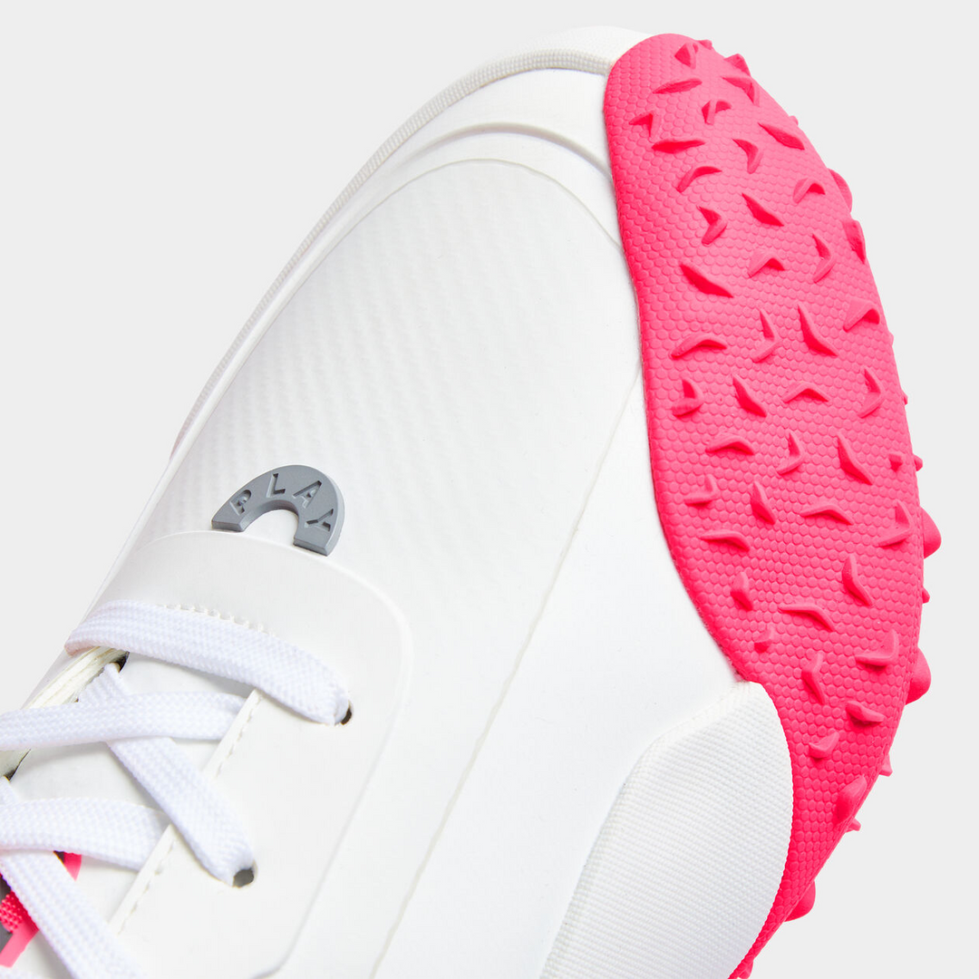 G/FORE MEN'S G/18 LTD EDITION GOLF SHOE - SNOW / KNOCKOUT PINK