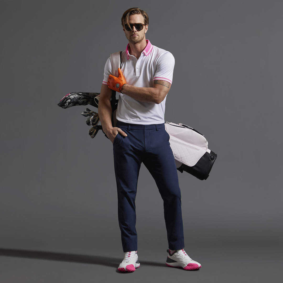 G/FORE MEN'S G/18 LTD EDITION GOLF SHOE - SNOW / KNOCKOUT PINK