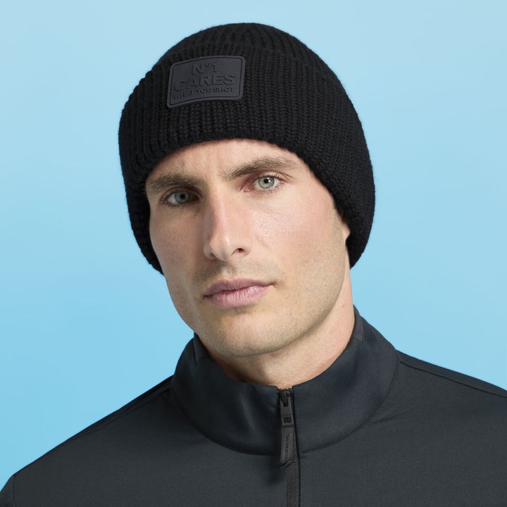G/FORE UNISEX NO1 CARES WOOL CASHMERE BEANIE - ONYX
