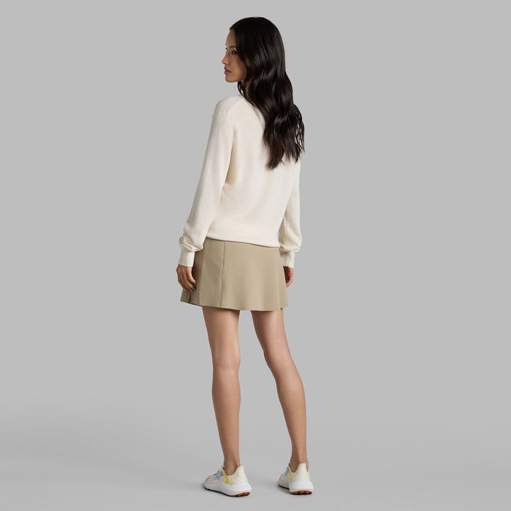 G/FORE UNISEX G SCRIBE VERSE V NECK CASHMERE SWEATER - CHALK WHITE