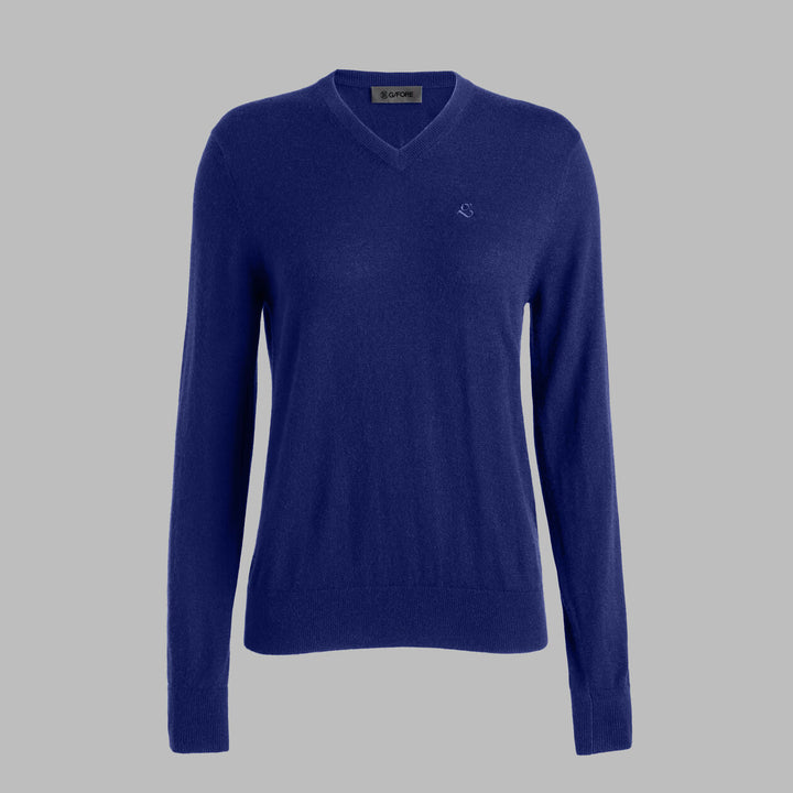 G/FORE UNISEX G SCRIBE VERSE V NECK CASHMERE SWEATER - WISTERIA