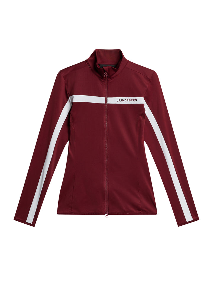 J.Lindeberg Womens Seasonal Janice Mid Layer - CABERNET