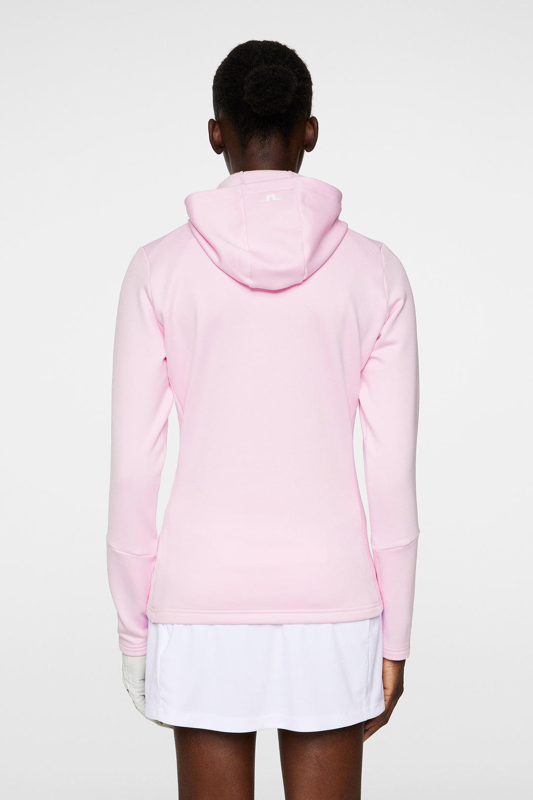 J.Lindeberg Women's AERIAL Quarter Zip Hood - NOSEGAY PINK
