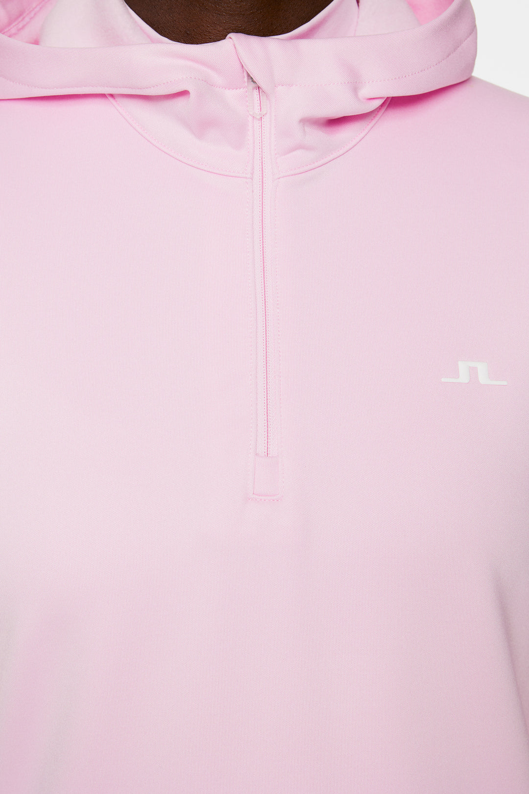 J.Lindeberg Women's AERIAL Quarter Zip Hood - NOSEGAY PINK