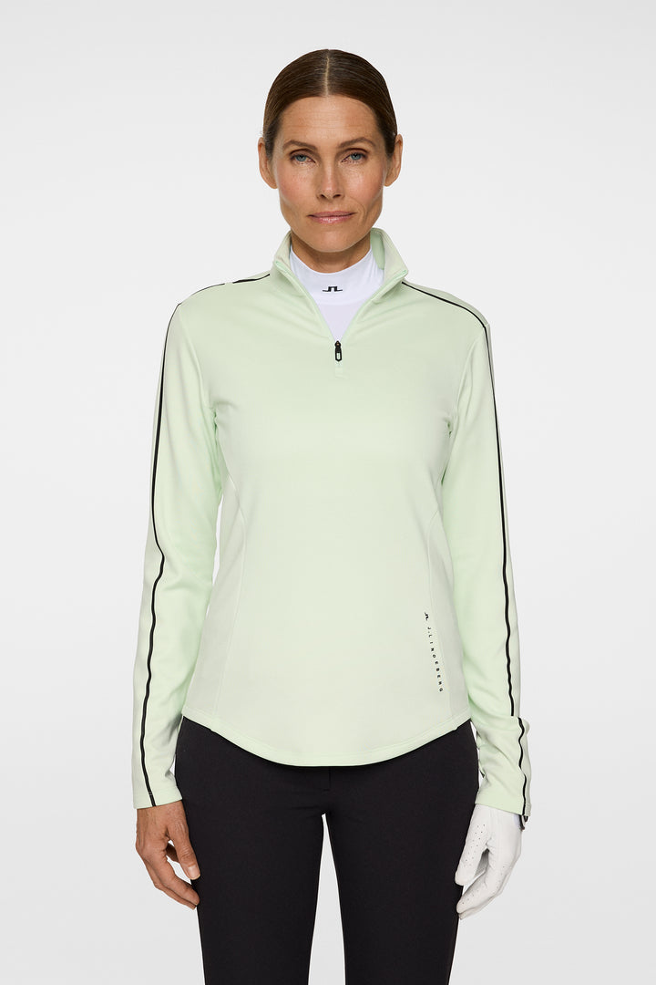 J.Lindeberg Women's NEFE Quarterzip Midlayer - AMBROSIA